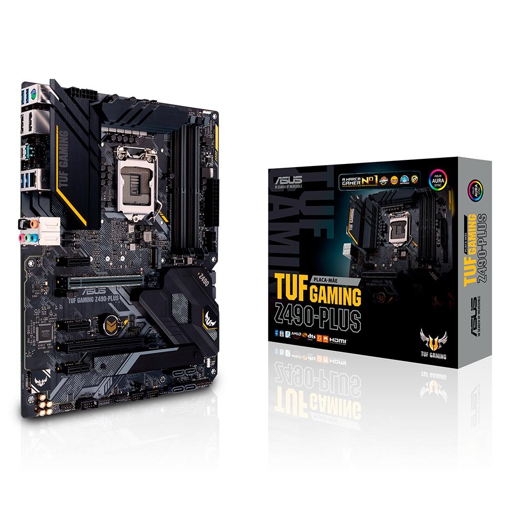 Placa-Mãe Asus TUF Gaming Z490-Plus Intel LGA 1200 ATX DDR4