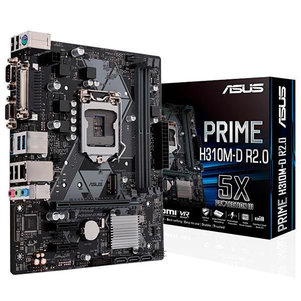 Placa-Mãe Asus Prime H310M-D R2.0 Intel LGA 1151 mATX DDR4