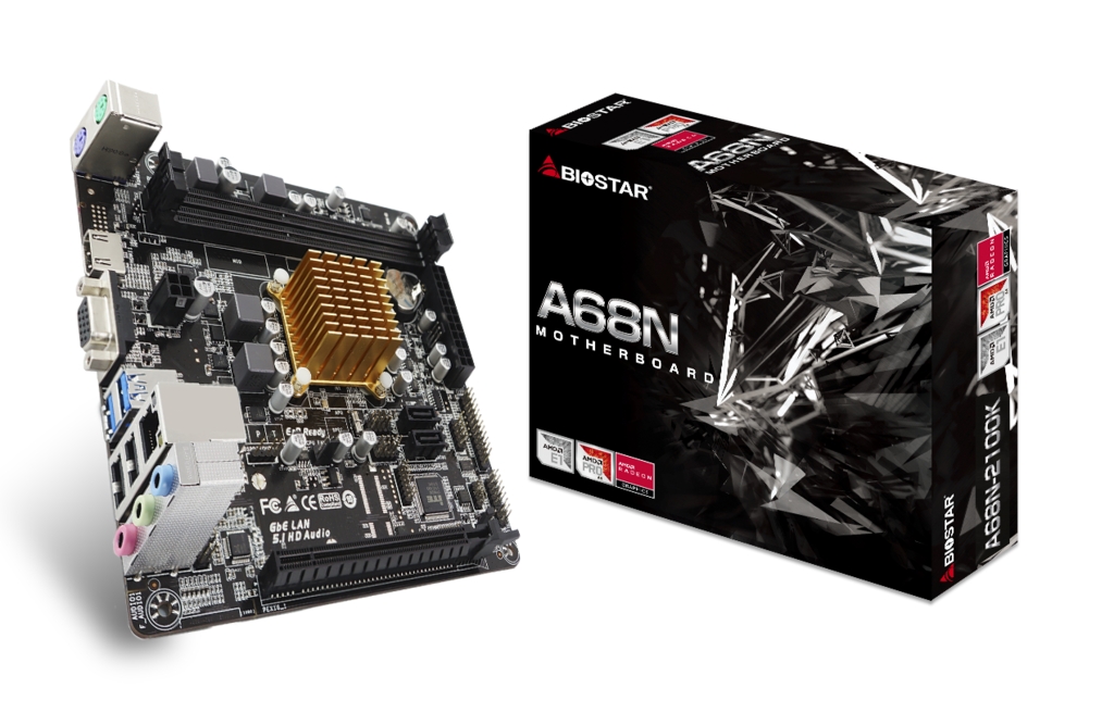 Placa-Mãe Biostar A68N-2100K Integrado AMD mITX DDR3