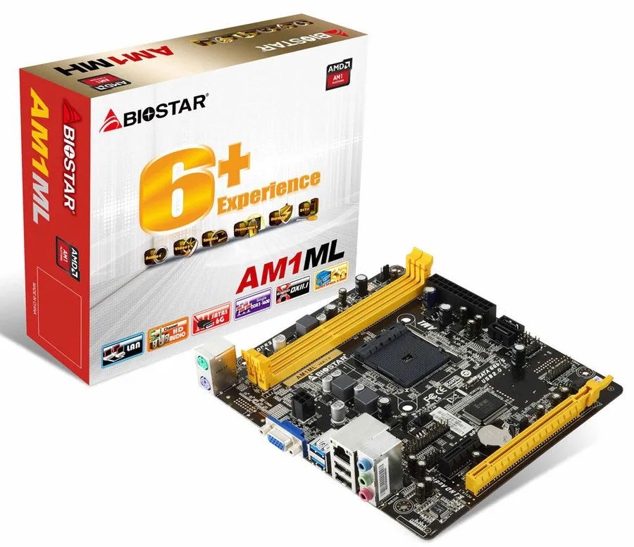 Placa-Mãe Biostar AM1ML AMD AM1 mATX DDR3