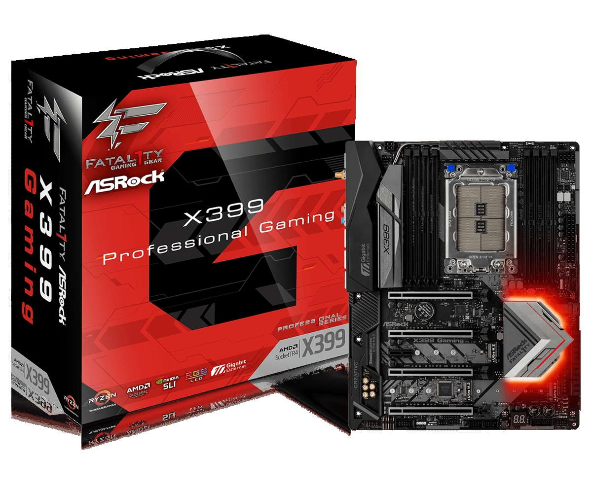 Placa-Mãe ASRock Fatal1ty X399 Professional Gaming AMD TR4 DDR4