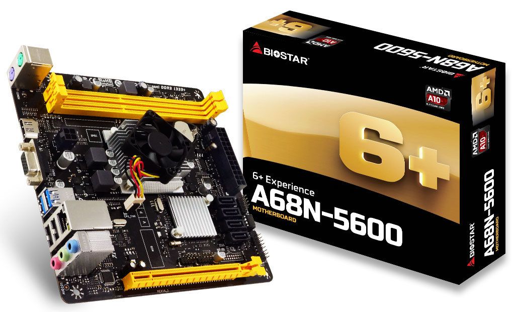 Placa-Mãe Biostar A68N-­5600E Integrado AMD mITX DDR4