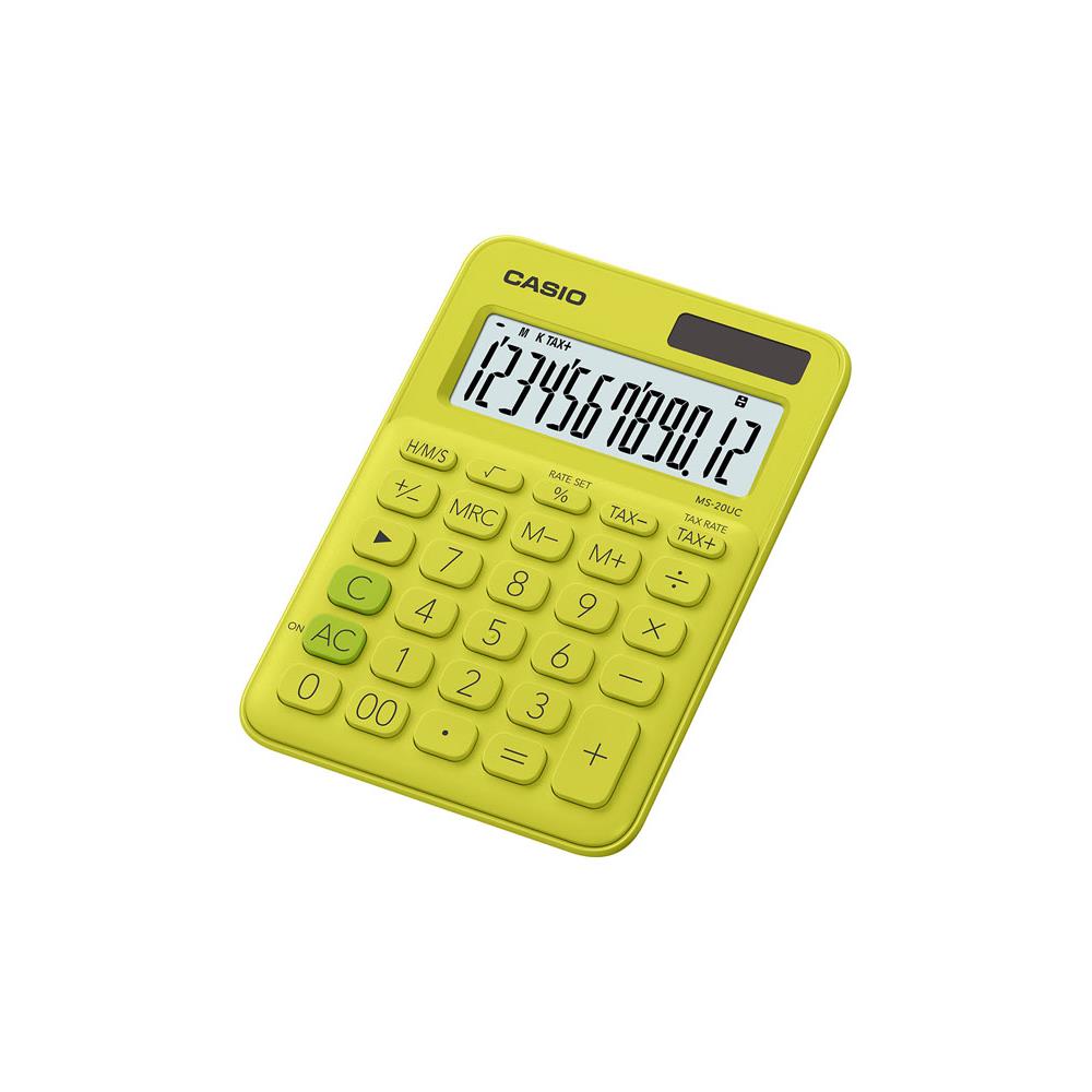 Calculadora Casio de Mesa MS-20UC-YG Amarelo