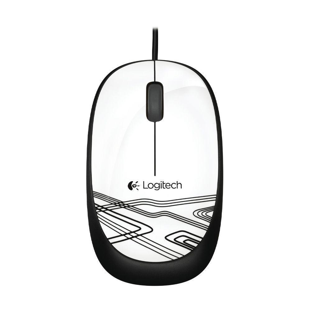 Mouse Com Fio Logitech M105 1000DPI Branco